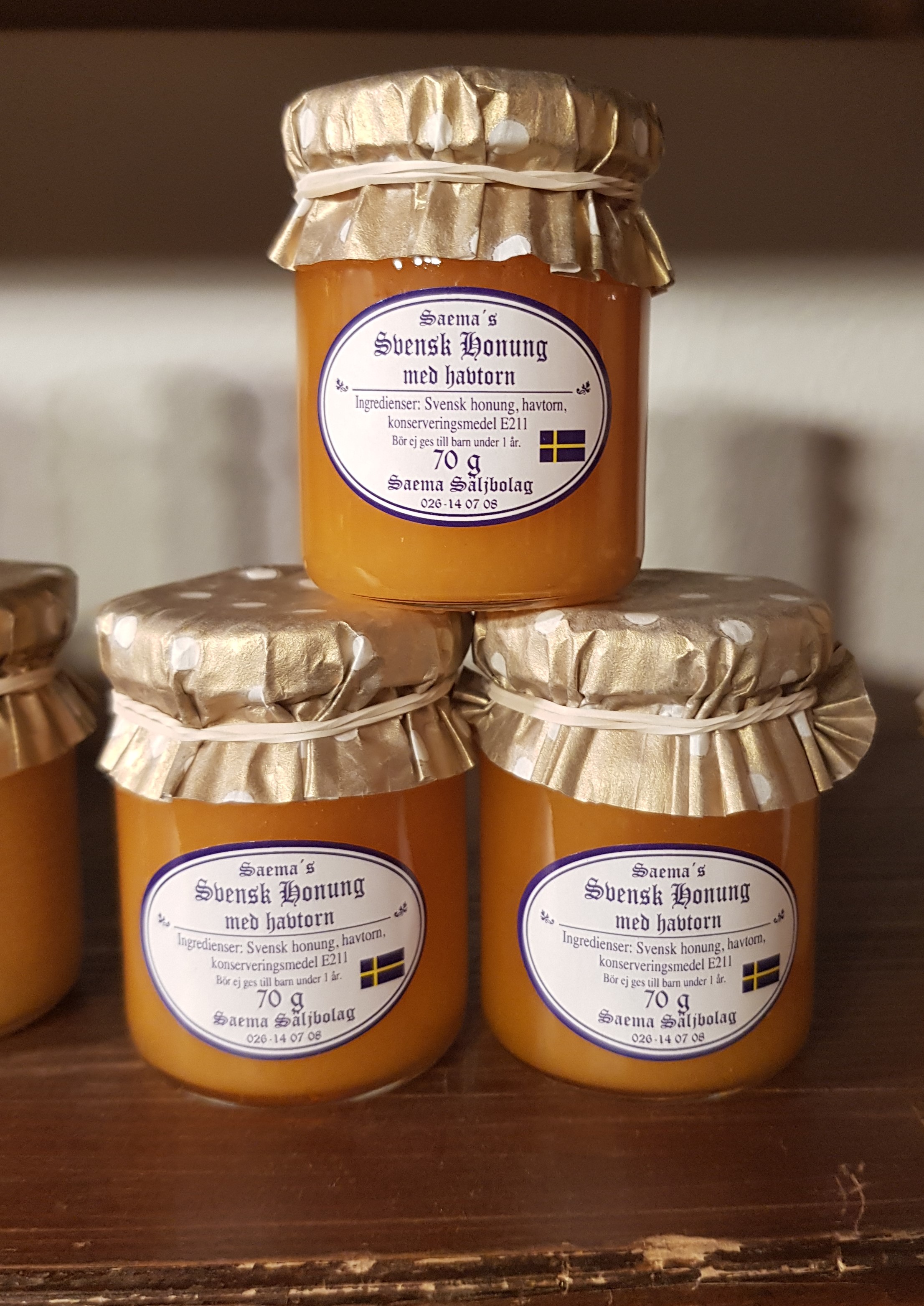 Honung med havtorn 70gr 10 pack SAEMA Delikatesser